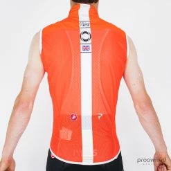 Castelli Pro Light Wind Vest - Orange - Team Ineos -Giordana Salg P1820941