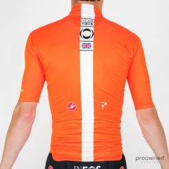 Castelli Mid Weight Short Sleeve Jersey - Orange - Team Ineos -Giordana Salg P1820945