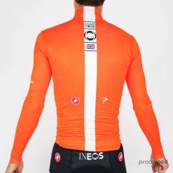 Castelli Mid Weight FZ Long Sleeve Jersey - Orange - Team Ineos -Giordana Salg P1820976