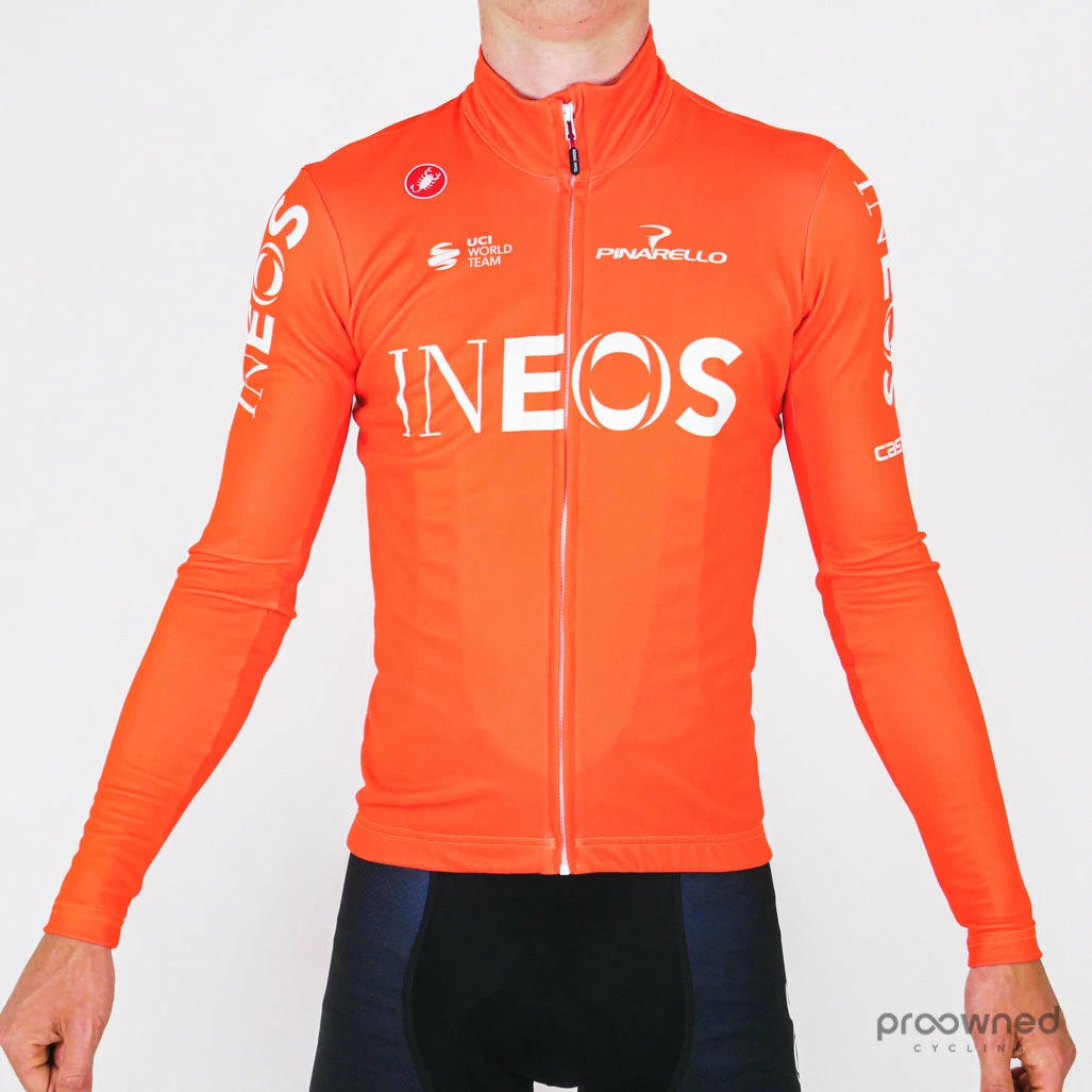 Castelli Long Sleeve Thermal Jersey - Orange - Team Ineos 3 Castelli Long Sleeve Thermal Jersey - Orange - Team Ineos