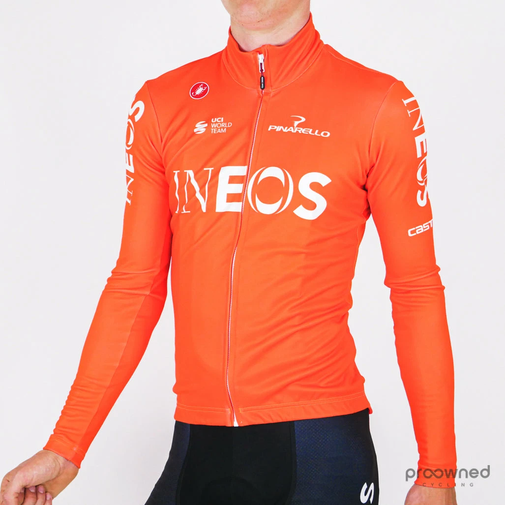Castelli Long Sleeve Thermal Jersey - Orange - Team Ineos 4 Castelli Long Sleeve Thermal Jersey - Orange - Team Ineos - Billede 2